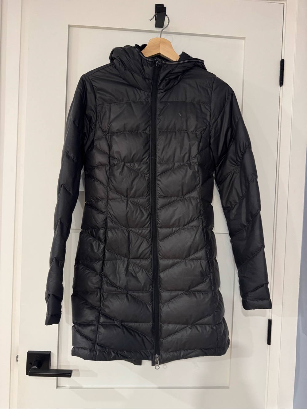 Lole xs - down- Women's Black Quilted Hooded Puffer Coat